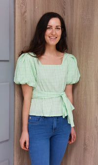 COPE CLOTHING : Gingham Top