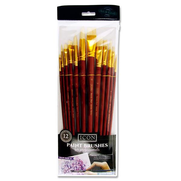 ICON : 12 Piece Long Handle Brush Set