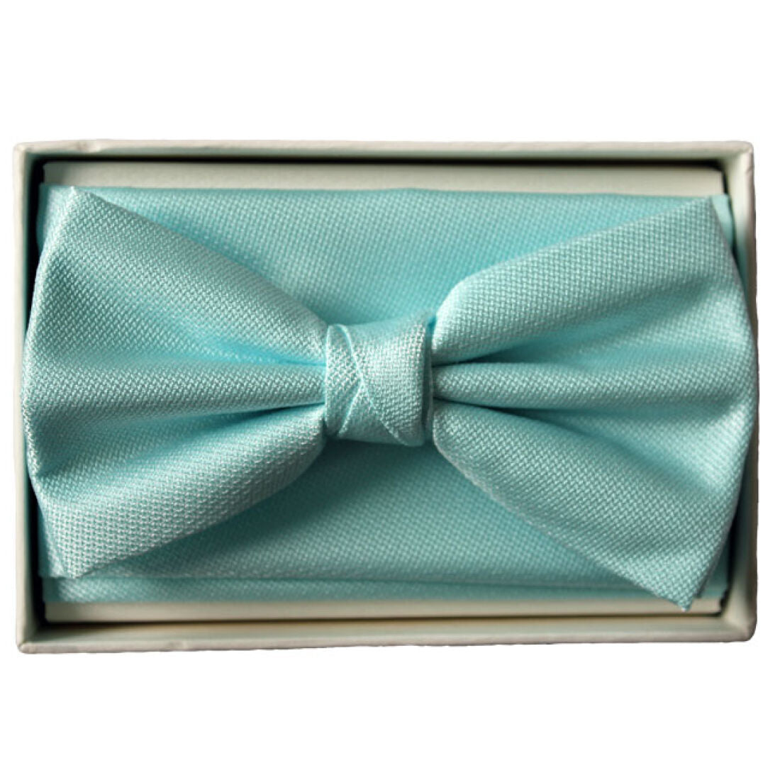 L.A. SMITH : Light Blue Poly Bow Tie Set