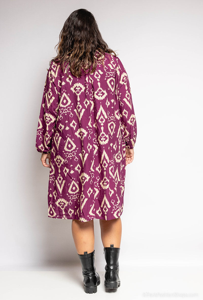 COPE CLOTHING : Curve Collection Printed Dress