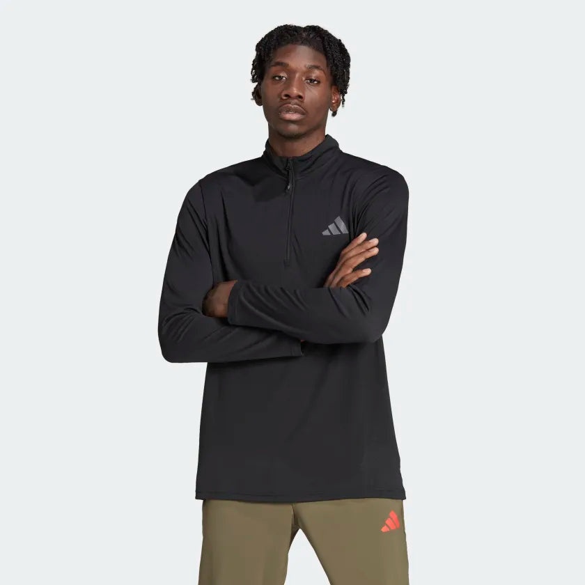 ADIDAS Men's 1/4 Zip Training Top - Black