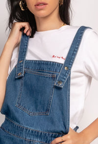 COPECLOTHING : Denim Dungaree Shorts