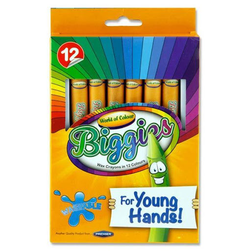 WORLD OF COLOUR : 12 Biggies crayons