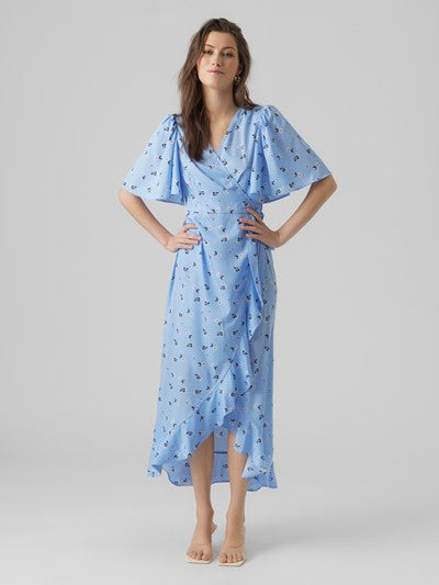 VERO MODA : Wrap Calf Lenght Dress